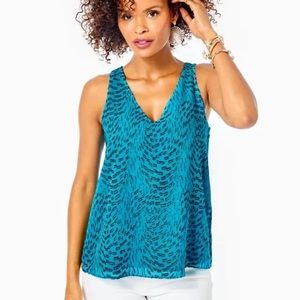 NWT Florin Silk Sleeveless lilly Pulitzer shirt